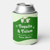 Lime Groene Citrus Tequila & Tulum Bachelorette Blikjeskoeler (Blikje Achterkant)