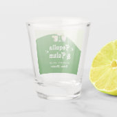 Lime Groene Citrus Tequila & Tulum Bachelorette Shot Glas (Achterkant)