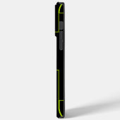 Lime Groene en Zwarte Rechthoeken Case-Mate iPhone Case (Achterkant / Links)