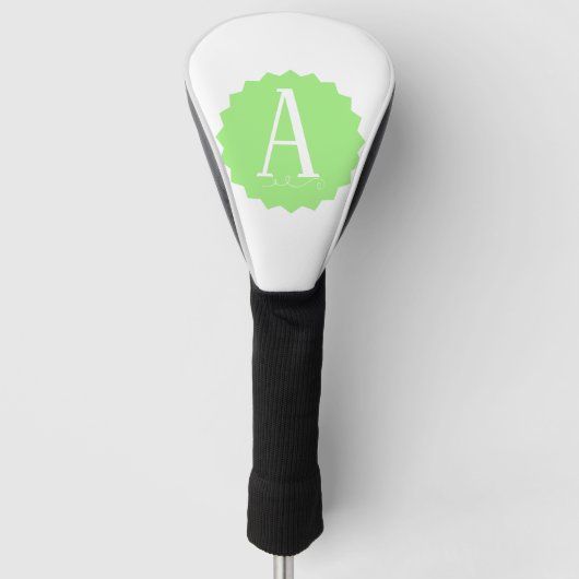 Lime Groene Initiële Golf Headcover (Voorkant)