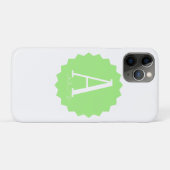 Lime Groene Initiële iPhone 11 Pro Hoes (Achterkant (horizontaal))