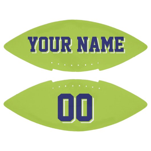 LIME GROENE NAVY EN WITTE Football (Panelen)