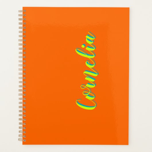 Lime Jaune 3D Spring Nom vert | Drôle Orange (Devant)