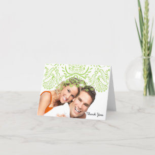 Lime Love Birds Bruiloft Bedankt Kaarten