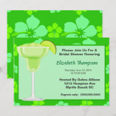 Lime Margarita Fête des mariées Party Invitation (Devant / Derrière)