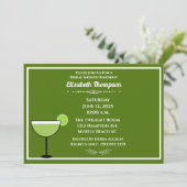 Lime Margarita Fête des mariées Party Invitation (Debout devant)
