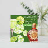 Lime | Margarita Happy Hour | Partij Kaart (Staand voorkant)