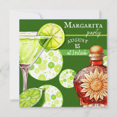 Lime | Margarita Happy Hour | Partij Kaart (Voorkant)