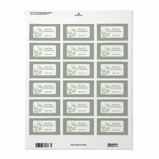 Lime Marmalade Jar étiquette personnalisé (Feuille entière)