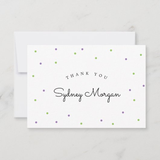 Lime moderne et Merci Pois pourpre (Devant)