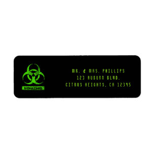 Lime Neon Groen Bio-Gevaarlijke Chemicaliën Grafis Etiket