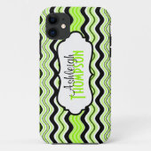 Lime, Noir, Blancs Vagues iPhone 5 Coque (Dos)