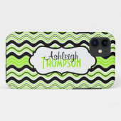 Lime, Noir, Blancs Vagues iPhone 5 Coque (Dos (Horizontal))