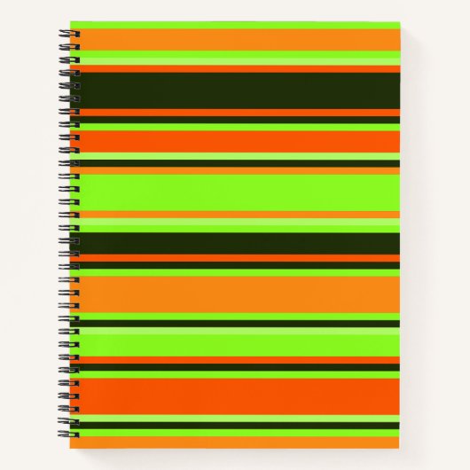 Lime, orange et Carnet rayé Tangerine (Devant)