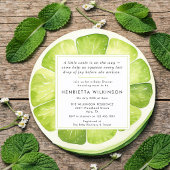 Lime Slice Baby Shower Invitation