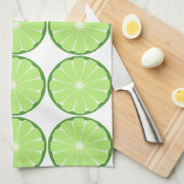 Lime Slice Citrus Retro Cuisine serviette cadeau (Quart Plié)