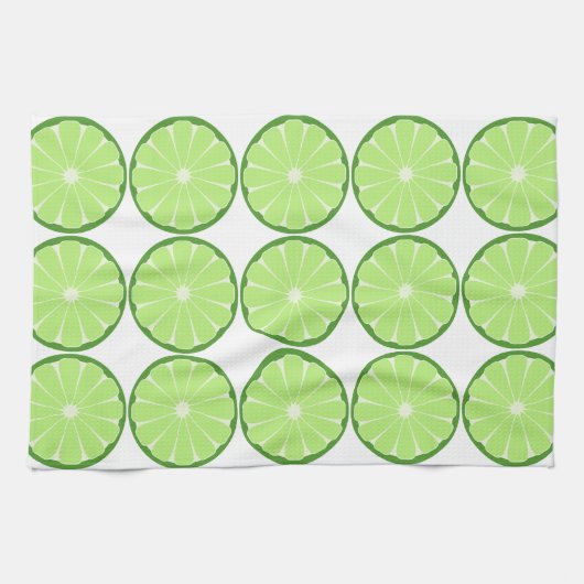 Lime Slice Citrus Retro Cuisine serviette cadeau (Horizontal)