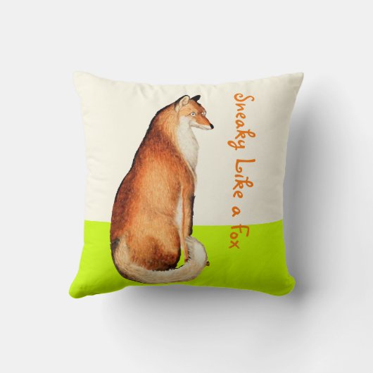 Lime Sneaky comme un Coussin Fox Fox (Verso)
