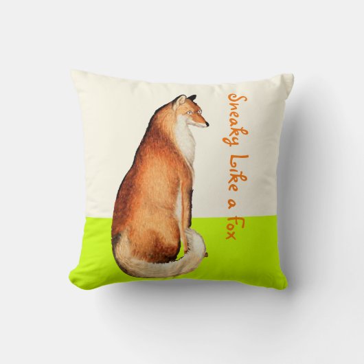 Lime Sneaky comme un Coussin Fox Fox (Recto)