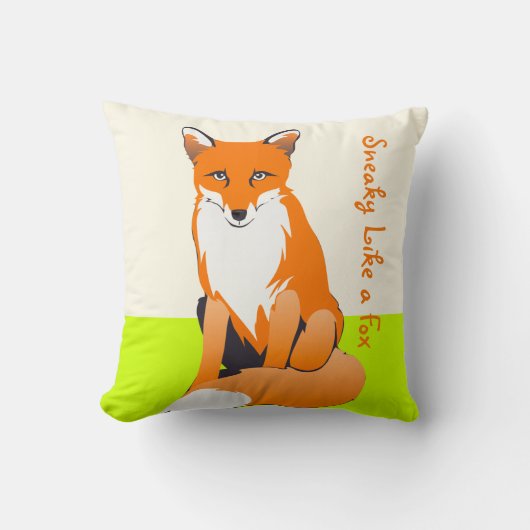 Lime Sneaky comme un Coussin Fox Fox (Recto)