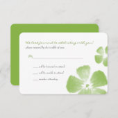 Lime Tropical Aquarelle Fleurs Mariage RSVP (Devant / Derrière)