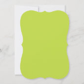 Lime Vert Blanc Plaine Simple Faire-part de mariag (Dos)