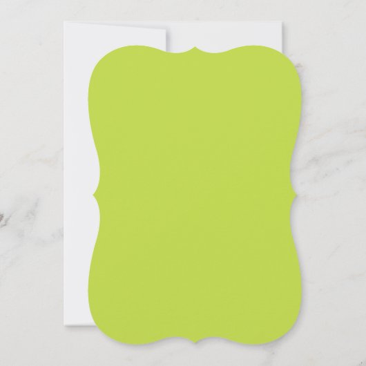 Lime Vert Blanc Plaine Simple Faire-part de mariag (Dos)