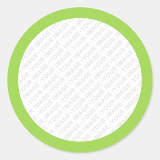 Lime vert bordure image personnalisée autocollants (Devant)