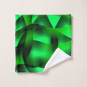 Lime vert et noir ondulation, avec ombre? (Gant de toilette)