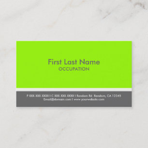 Lime vert gris bande cartes de visite personnalisé