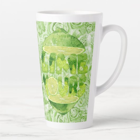 Lime Votre grande tôle en latte Mug 17 oz (Droite)