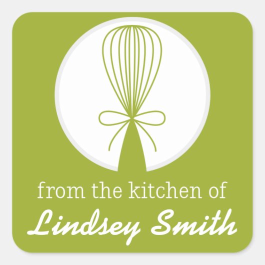 Lime Whisk Silhouette Cuisine Étiquettes (Devant)