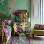 Lime Whispers Hummingbird Ethereal Floral Tissuepapier