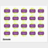 Lime zebra/monogram stickers (Vel)