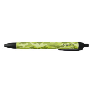 Limegroene Camo NAME School Schrijf Kleurrijk Zwarte Inkt Pen