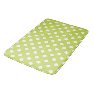 Limegroene Chartreuse & Witte Stippen Stip Badmat