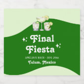 Limegroene Citrus Eindfeest Bachelorette Likeurfles Etiket (Enkel label)