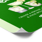 Limegroene Citrus Retro Tequilabar Poster (Hoek)