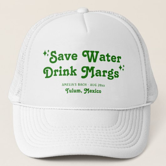 Limegroene Citrus Sla Water, Drink Margs Trucker Pet (Voorkant)
