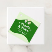 Limegroene Citrus Tequila & Tulum Bachelorette Bedankjes Labels (In situ)