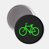 Limegroene fiets magneet (Voorkant / Achterkant)