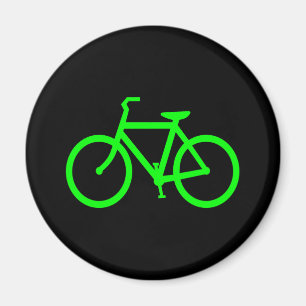 Limegroene fiets magneet