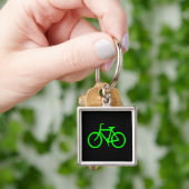 Limegroene fiets sleutelhanger (Hand)
