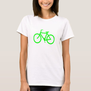 Limegroene fiets t-shirt
