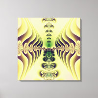 Limegroene Fractale Symmetrie Abstracte Kunst