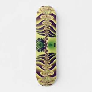 Limegroene Fractale Symmetrie Abstracte Kunst Skateboard