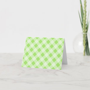 Limegroene Gingham Dankjewelkaart Bedankkaart