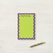 Limegroene Retro Post-it® Notes (Op bureau)