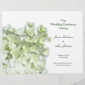 Limelight White Folded Wedding Program Sjabloon (Voorkant)