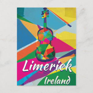 Limerick Ireland Vintage Travel poster Briefkaart